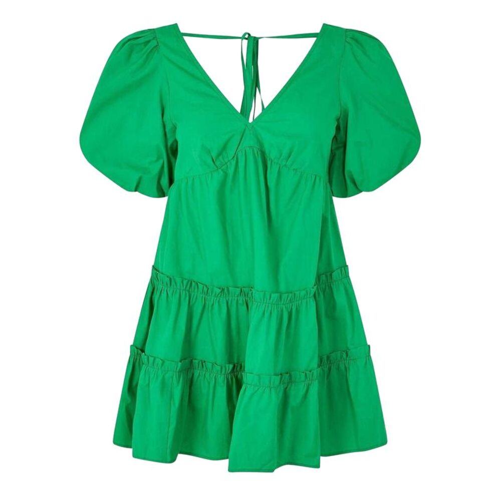Nobody's Child Womens/Ladies Lennie Puff Sleeve Mini Dress / Green